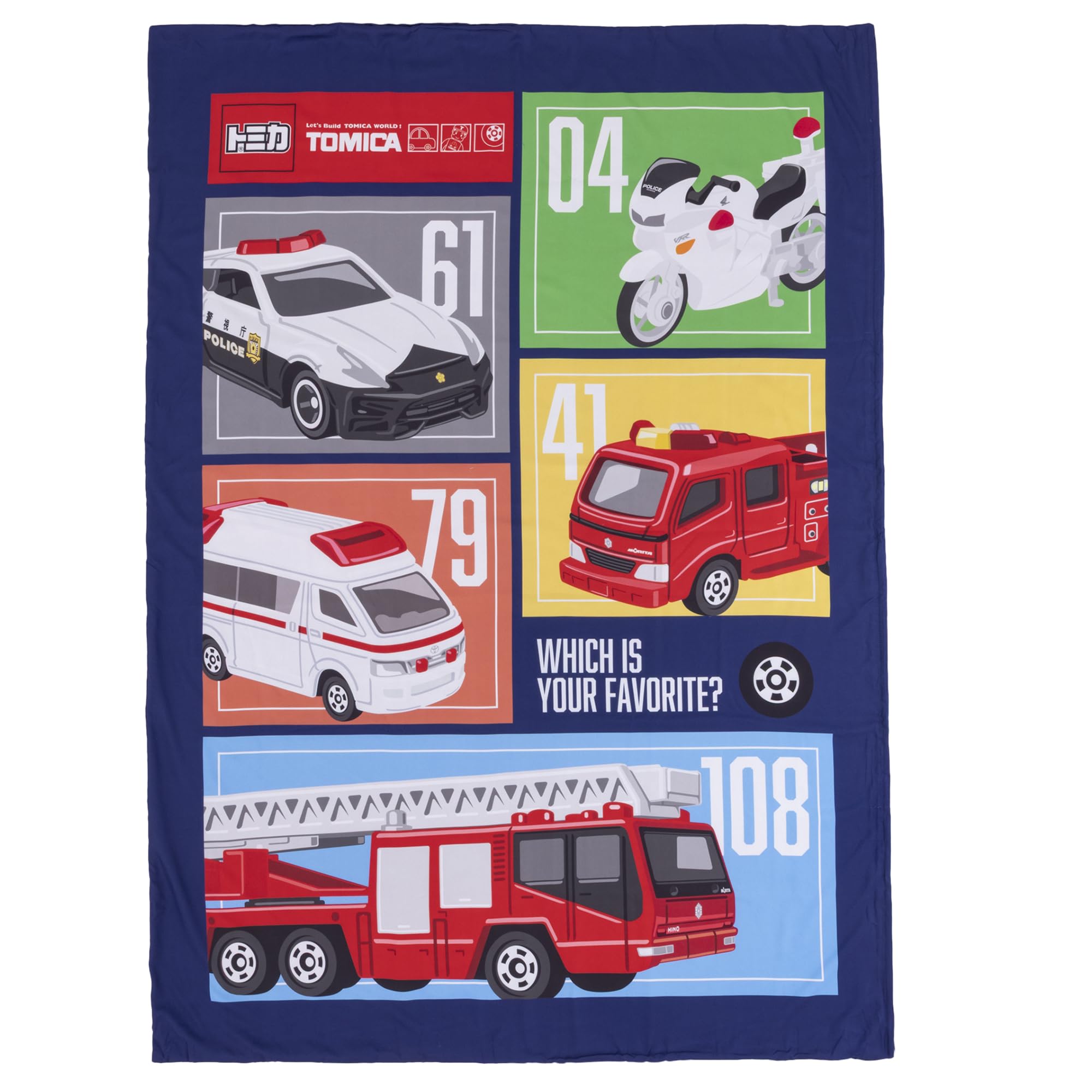 Amazon.co.jp: MORIPiLO トミカ 掛け布団カバー シングル (tomica 緊急