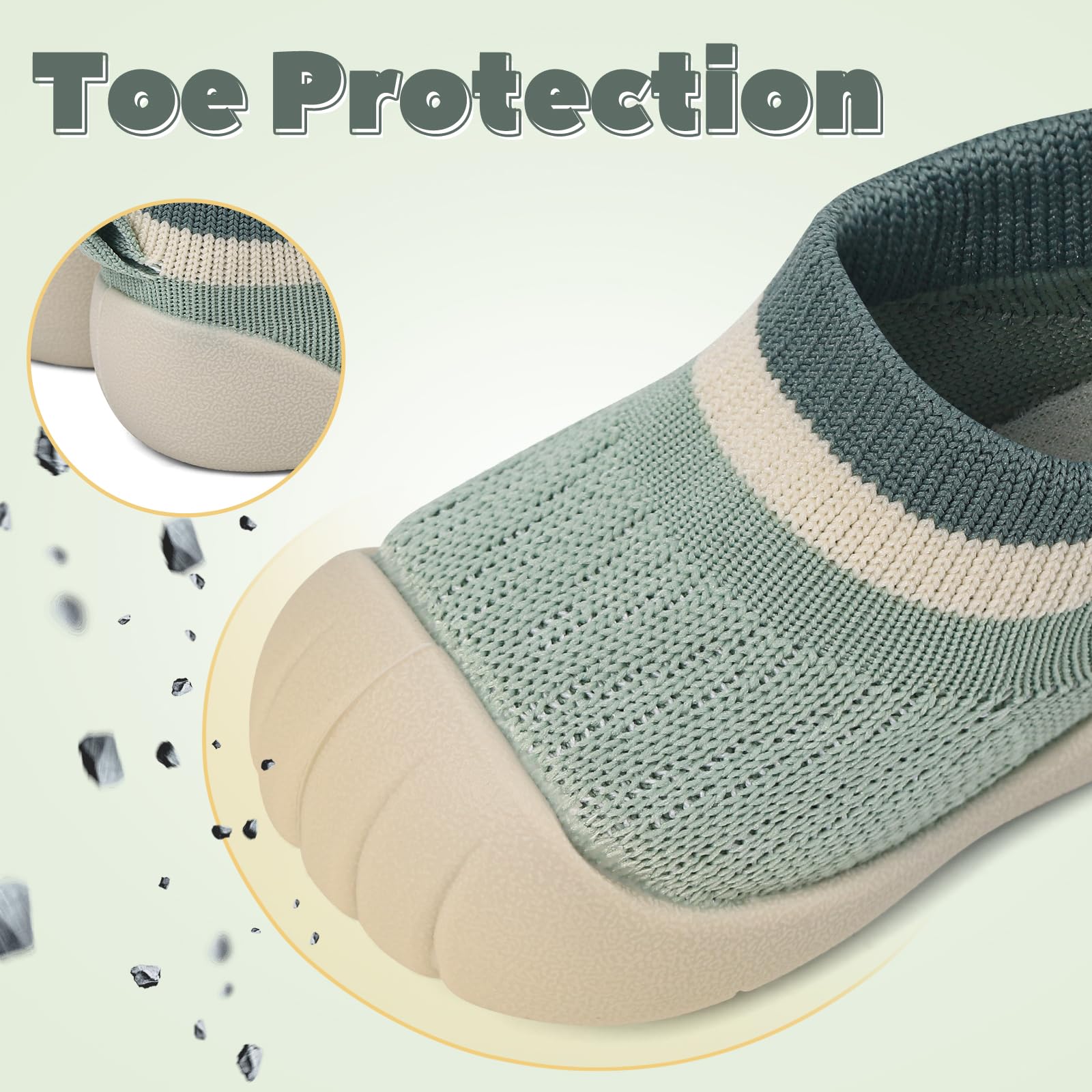 MK MATT KEELY Scarpe Primi Passi Bambini Scarpe Calzino Neonato Scarpine Maglia Traspirante Bambino con Suola Gomma Antiscivolo
