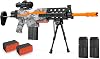 Automatic Toy Gun Sniper with Scope - 3 Modes Toy Foam Blasters with Bipod, 2 Magazine Clips, 100 Bullets, DIY Toys for Boys Kids Age 6-12, Gifts for Birthday Halloween Christmas