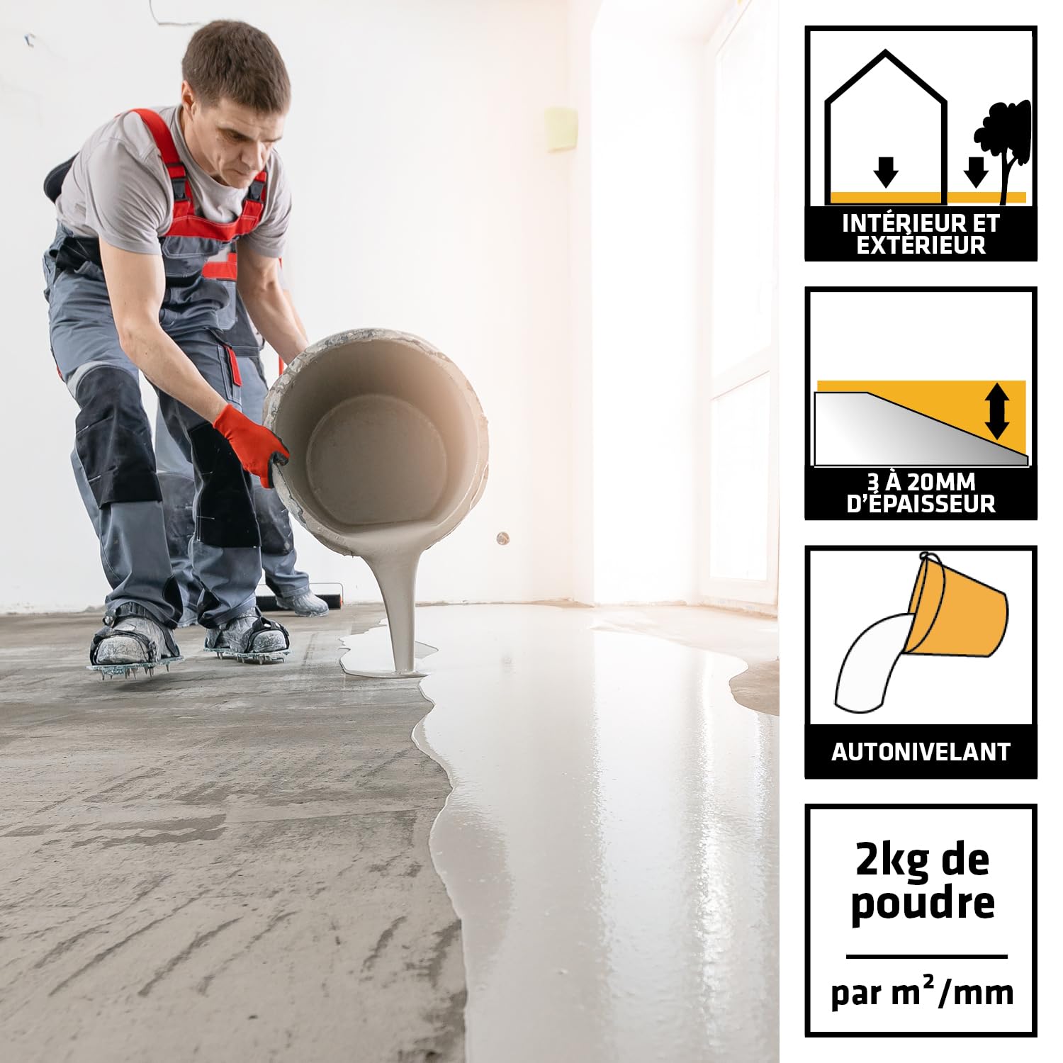 SIKA - Mortier ragréage autonivelant pour sol - Sikafloor 110-25kg