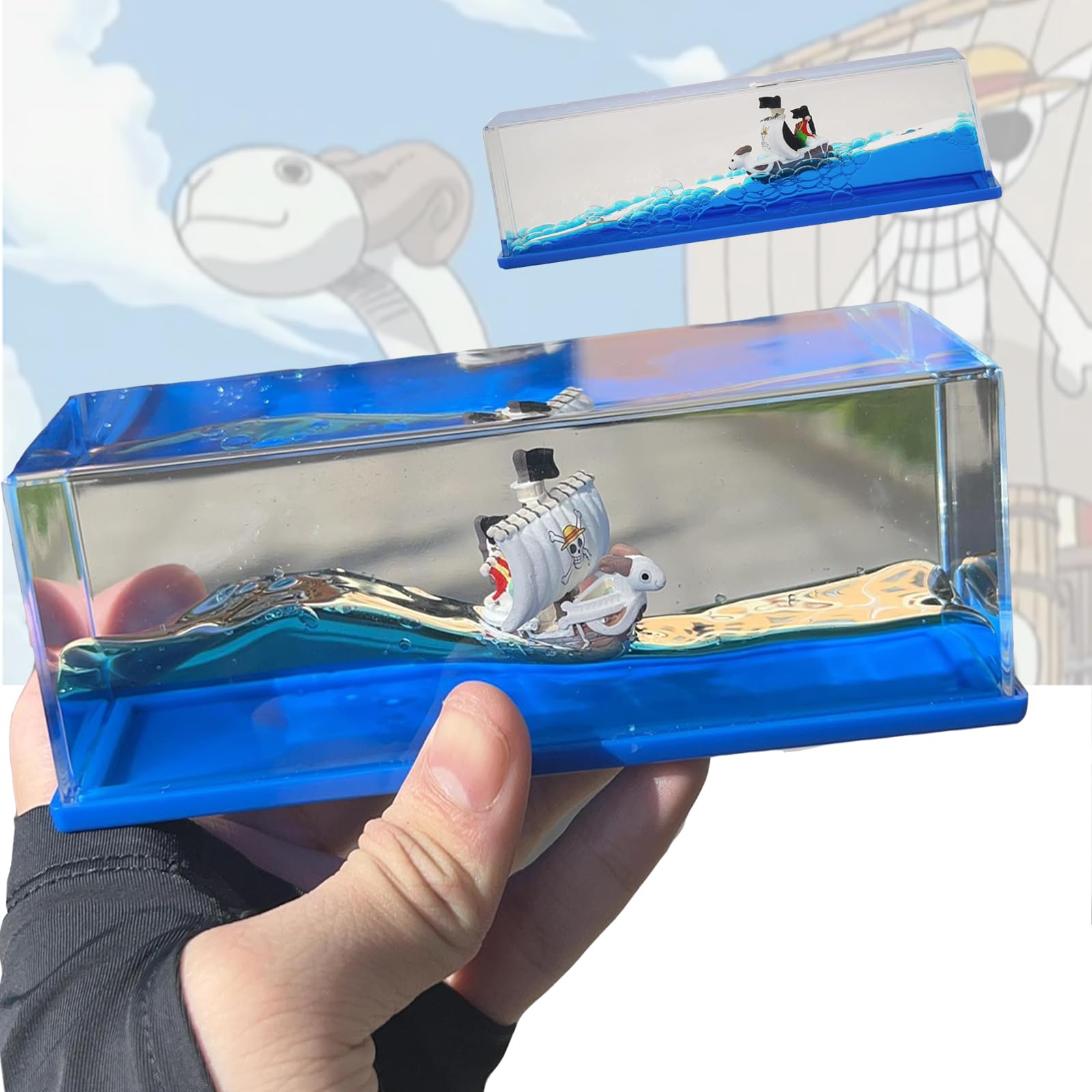 Unsinkable Boat in a Box, Cruise Ship Toy, Fluid Drift Bottle, Model Decoration, Home Decoration Toys Gift (E)