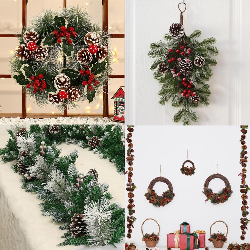 10 pigne natalizie, pigne di pino, decorazioni naturali per il fai da te, pigne naturali per albero di Natale, ghirlanda di Natale, artigianato A1-10 (9-12 cm)