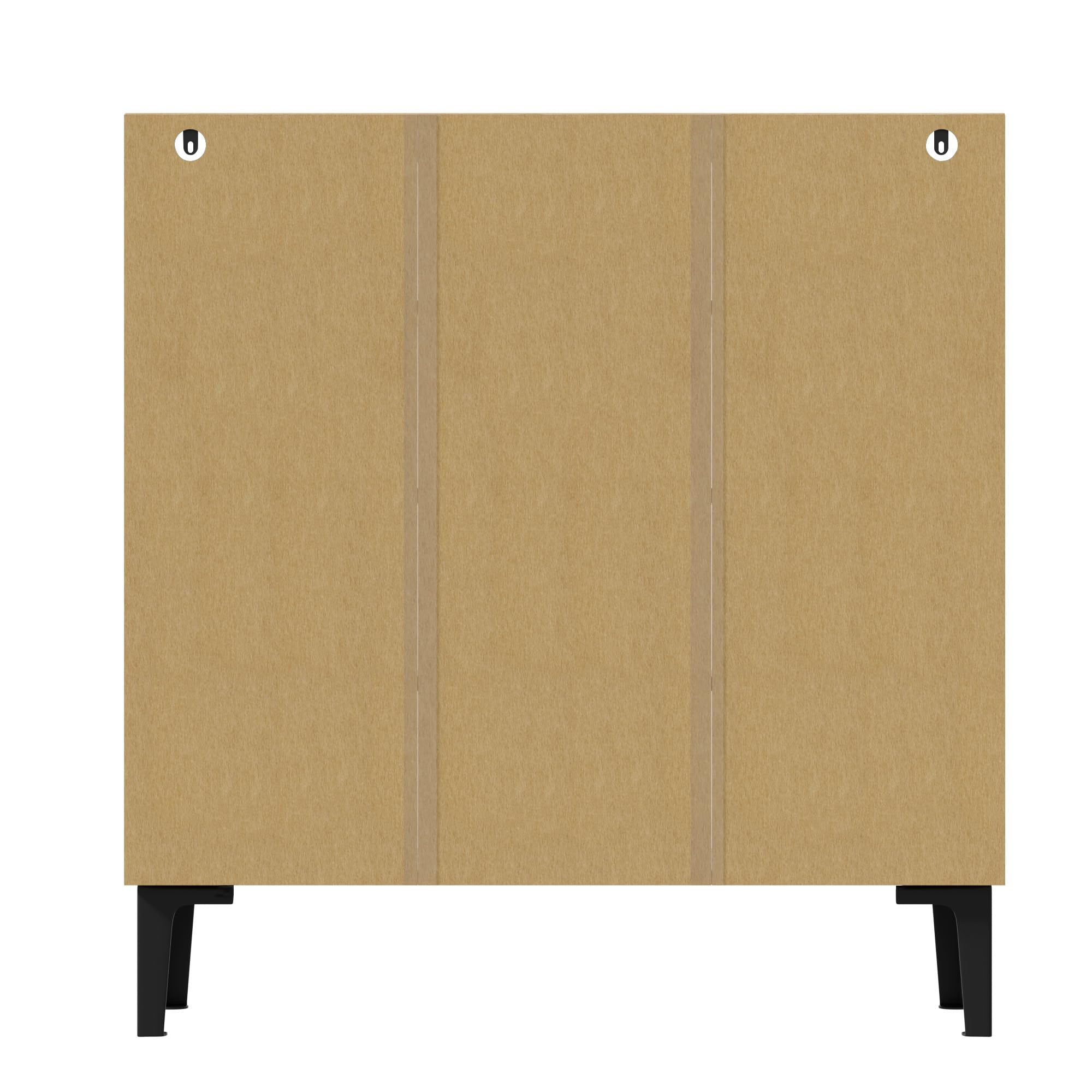 Zapatero 90 x 32 x 94 cm, color madera – 3 puertas para muebles de