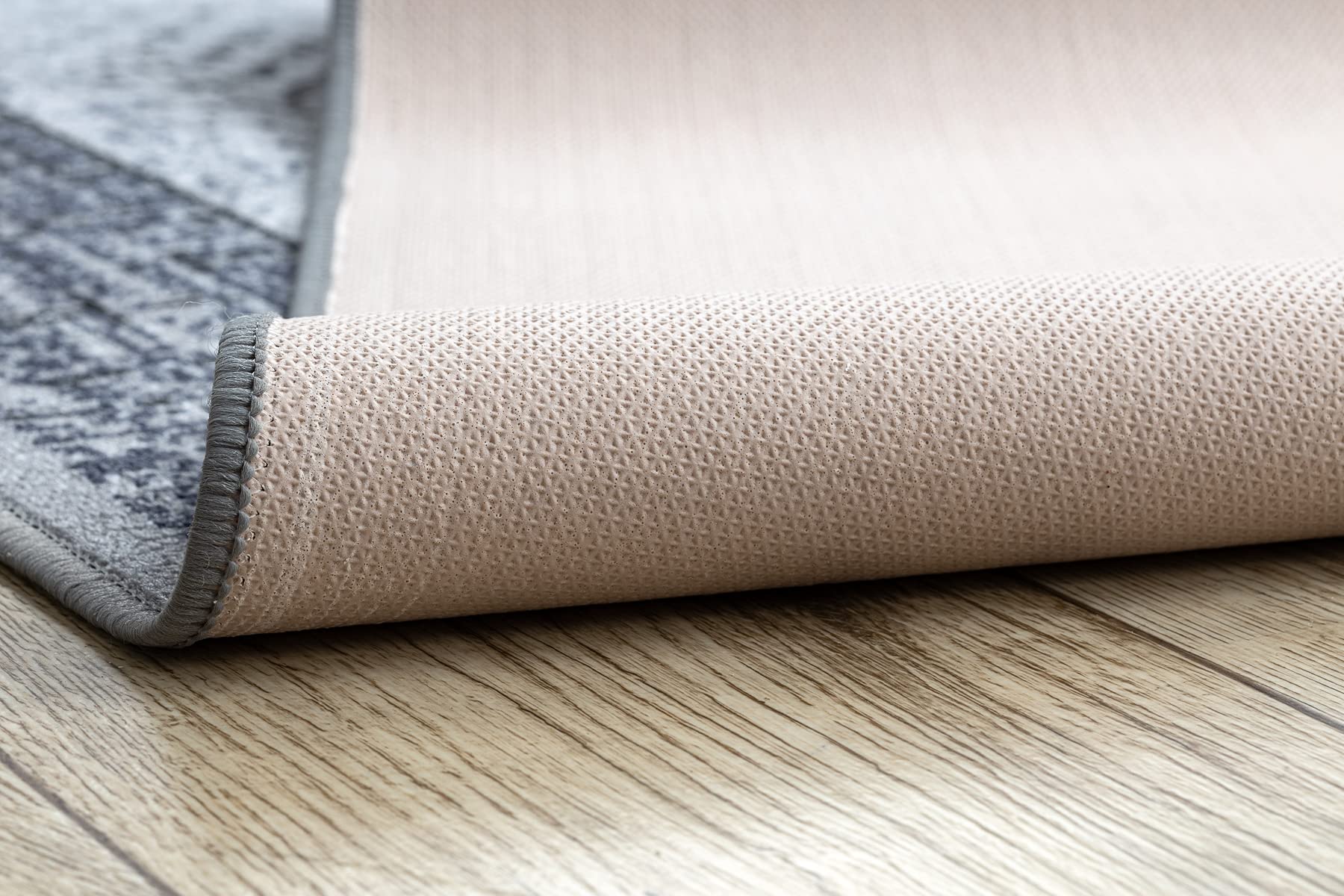 rugsx Tapis de Couloir Essenza - Antidérapant, Moderne et Durable, idéal pour la Cuisine, Le Hall et Le Couloir, Gris 100x410 cm
