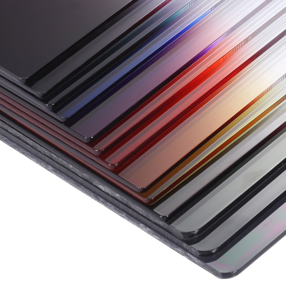 Andoer, kit da 13 filtri gradienti colorati, per Cokin P Series, con portafiltro e anello adattatore (52 mm/58 mm/62 mm/67 mm/72 mm), custodia, panno di pulizia
