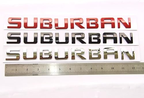Miniatura 4 de Yoaoo 2x OEM Black Suburban Nameplate Emblems Letter Badge Replacement for Gm 07-16 Suburban Glossy Shiny