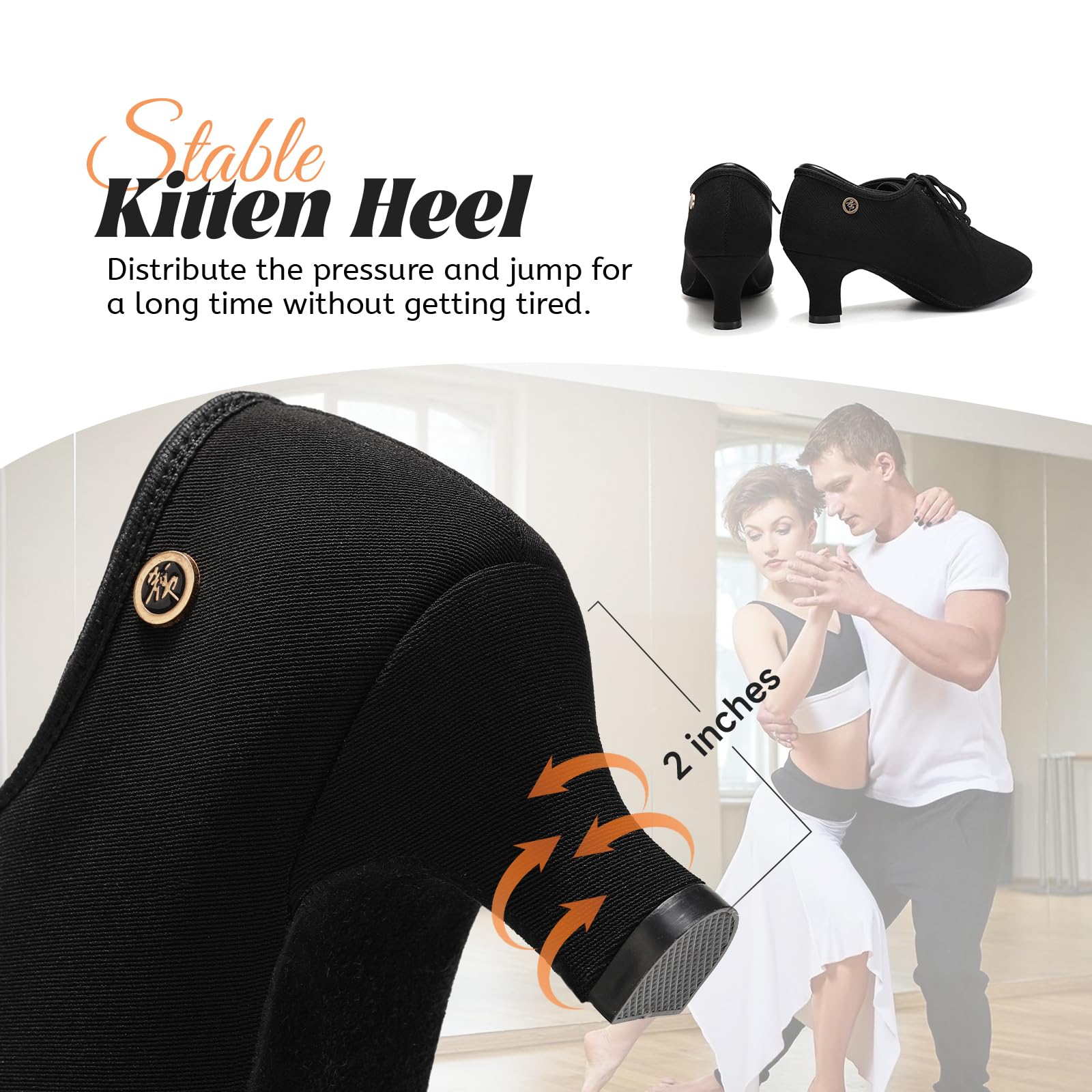 Scarpe da Ballo Donna Latino Americano Chiuse con Lacci Scarpe da Ballo Moderno Salsa Pratica