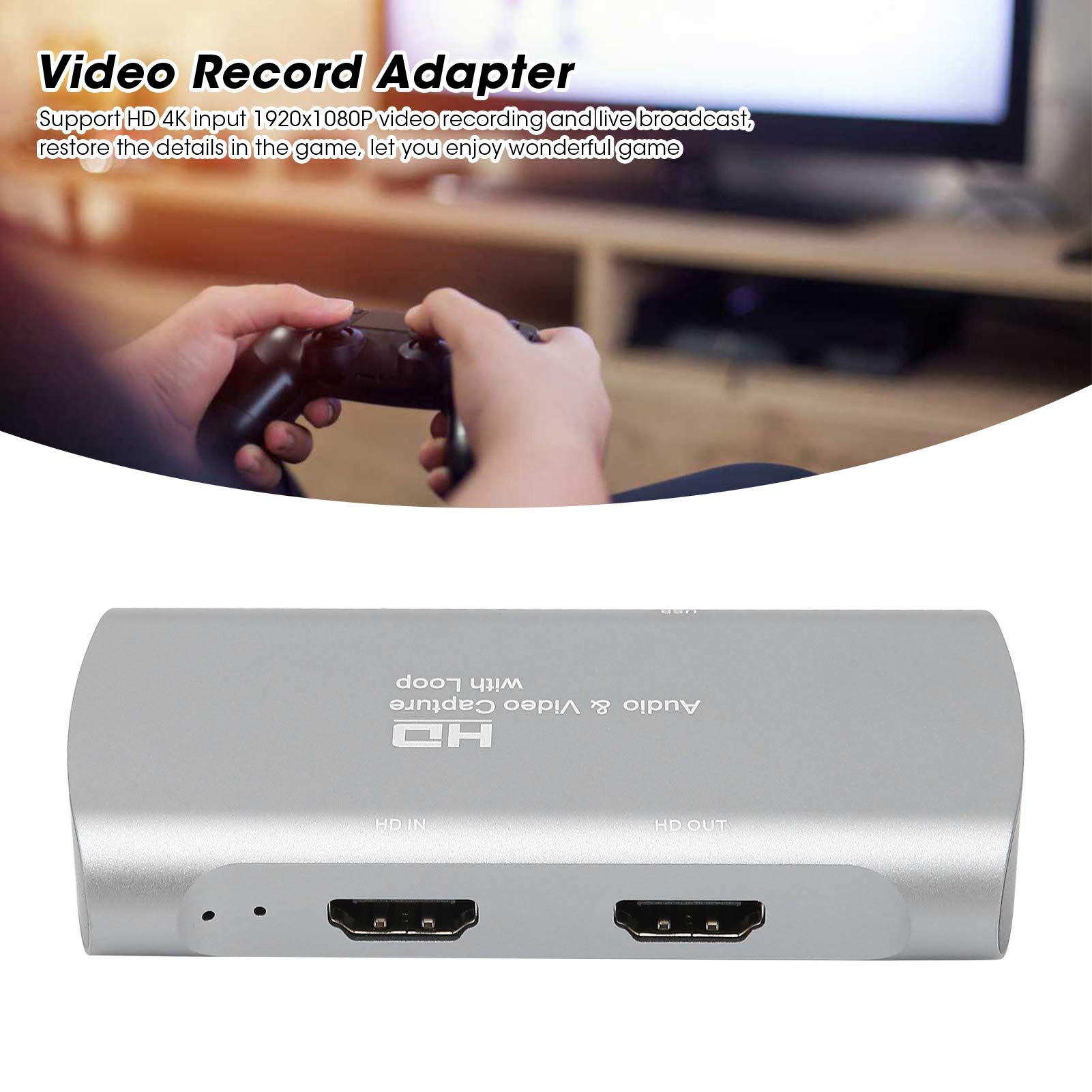 Carte D'acquisition Vidéo 4K, Adaptateur vers USB Premium pour L'enregistrement et la Diffusion Vidéo, 1 unité