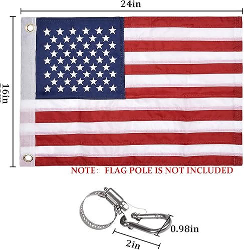 Miniatura 6 de Bandera universal de barco marino con 4 barras de bandera de barco, bandera de Estados Unidos con 50 estrellas bordadas bandera de barco