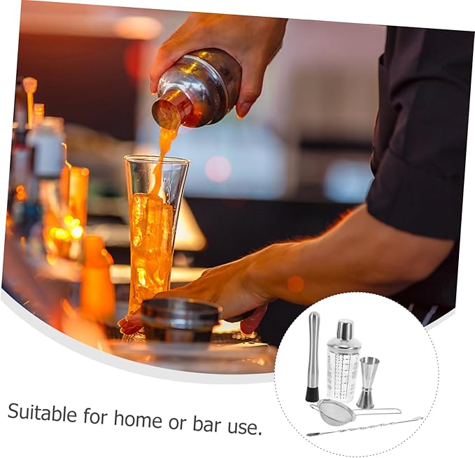 Set de Coctelera de Vidrio LIFKOME con Medidor y Accesorios miniatura 7