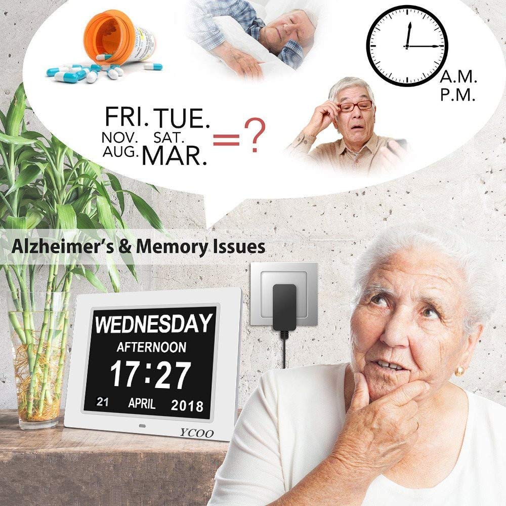 Dementia Clocks 7 Inches Calendar Clocks Day Date Clock Digital Clock