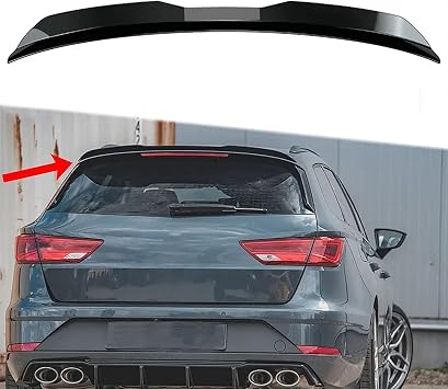 Compatible with Zotye TT 2002-2008 Hatchback, Car Trunk Spoiler Tail Wing Air Deflector Boot Lip Rear Roof Splitter Exterior Decoration,A Gloss black