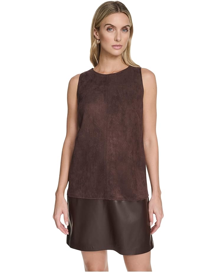 Calvin Klein Sleevless Suede Shift - Main View