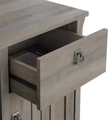 Miniatura 6 de Bush Furniture Salinas - Escritorio pequeño para computadora con casquillo color gris madera flotante