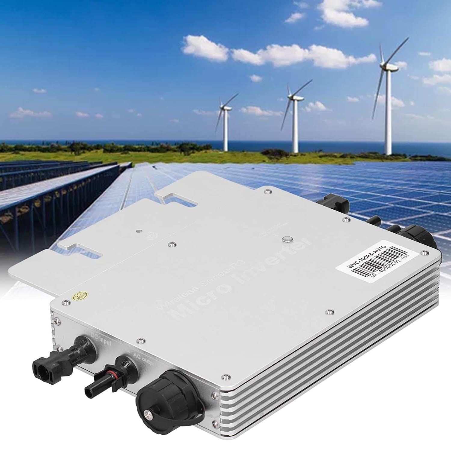 Solar Inverter 700W Micro Inverter Solar Grid Tie Inverter, IP65 Impermeabile Controllo WiFi DC 22-60V A AC 230V Micro Inverter Identificazione Automatica Solare 120/230V