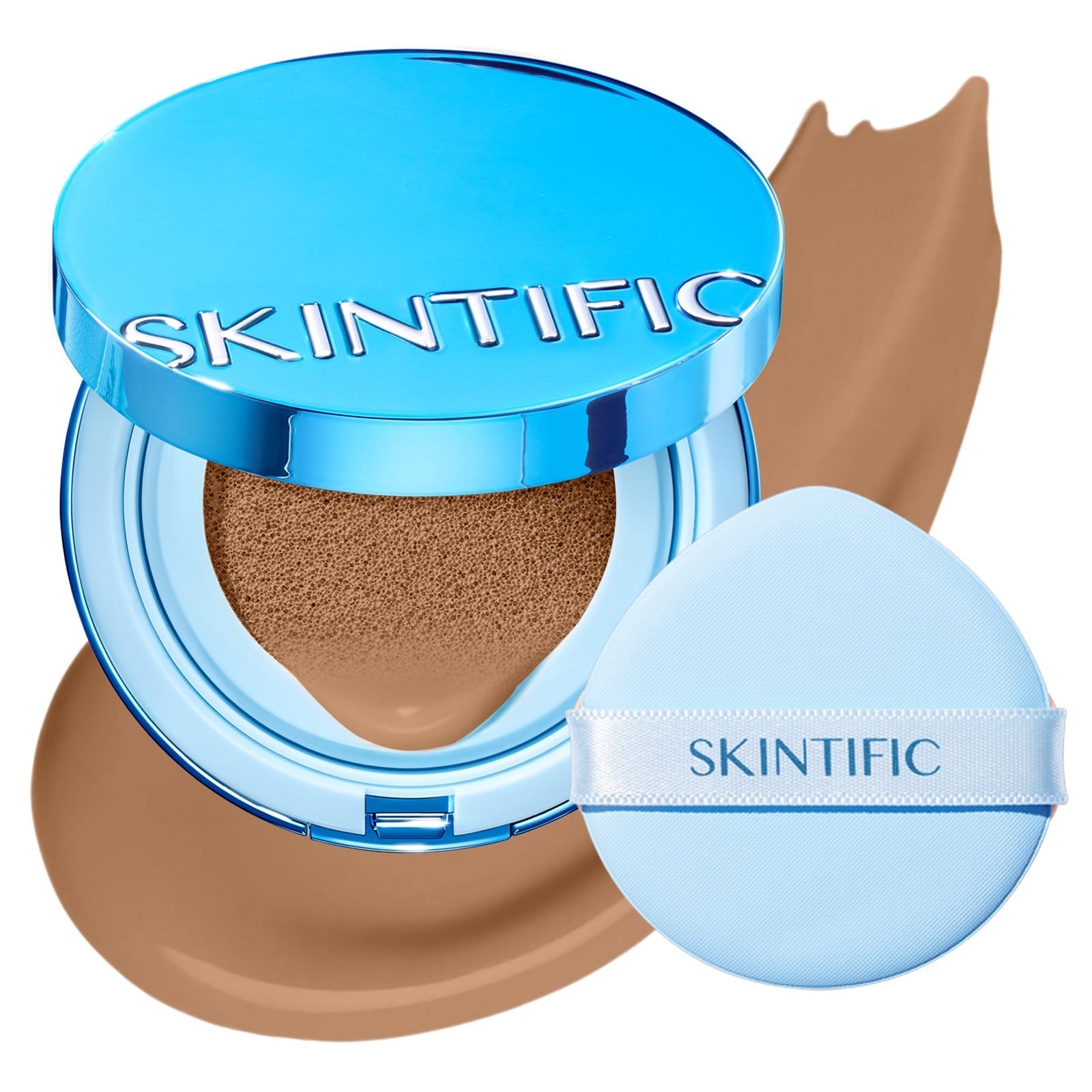 SKINTIFIC US STORE SKINTIFIC Velvet Matte Cushion Foundation Blue #06W Warm Honey