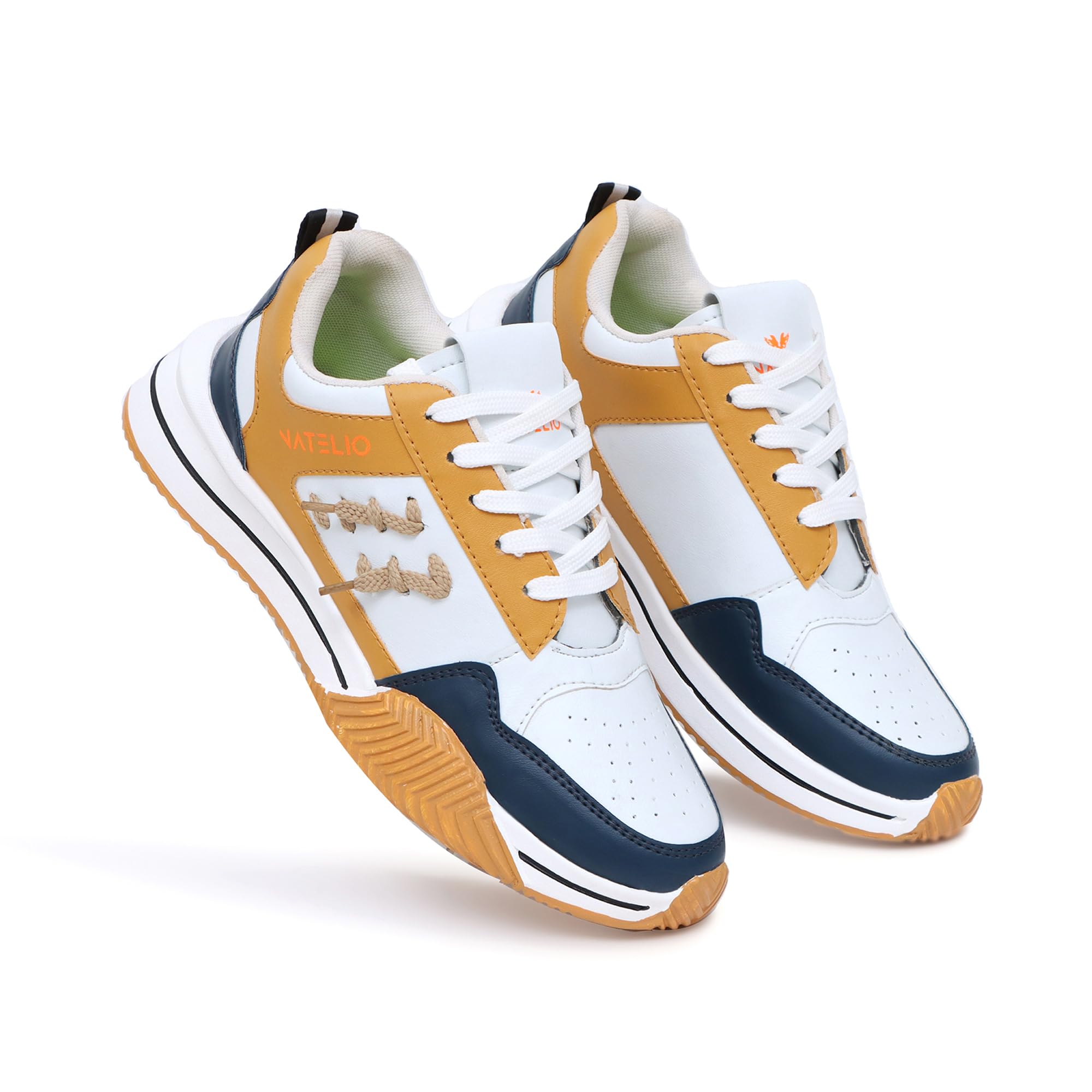 vatelio Men's Tan Brown Synthetic Lace-up Smarfit and Lightweight Sports Shoes 6UK-picture-18
