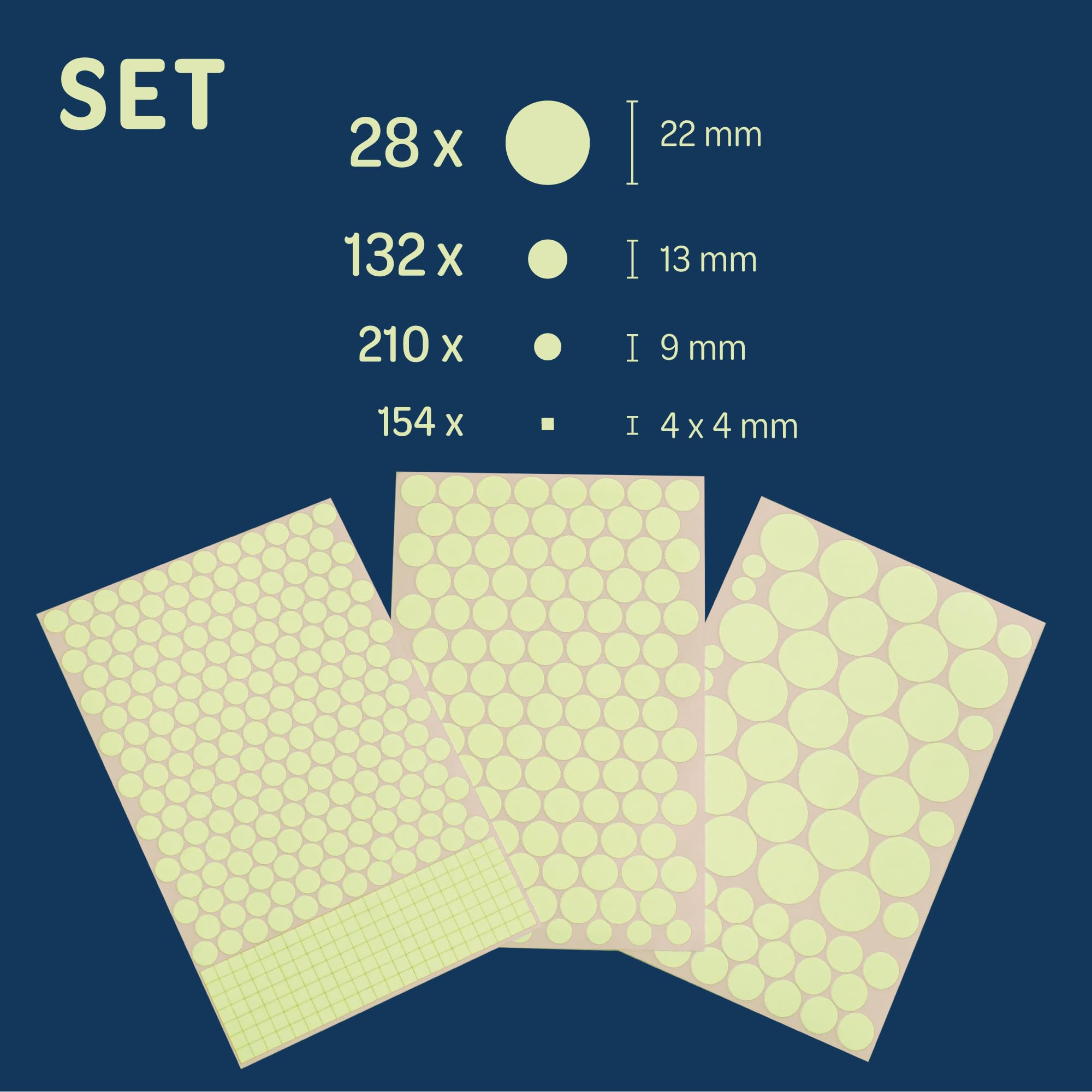 Paraboo Punti luminosi soffitto [524 pzz.] - stelle fluorescente adesive – adesivi fluorescenti - puntini luminose per cameretta per il tuo cielo stellato