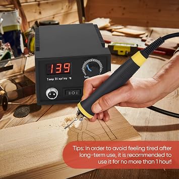 Pyrography Machine, 60w LCD Wood Burner Pyrography Pen, 0-750°C Pyrography Wood Burning Tool Set for Wood, Leather, Pumpkin, 2 Wood Burning Pens and 33 Wire Tips