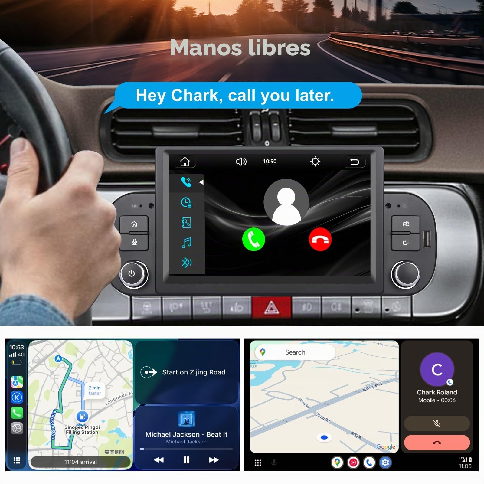 Radio de Coche Linux para Fiat Panda 2013-2025 con CarPlay inalámbrico y Android Auto, Arranque en 2 Segundos, Controles físicos, Sonido de Calidad OEM, Puerto ISO Plug & Play