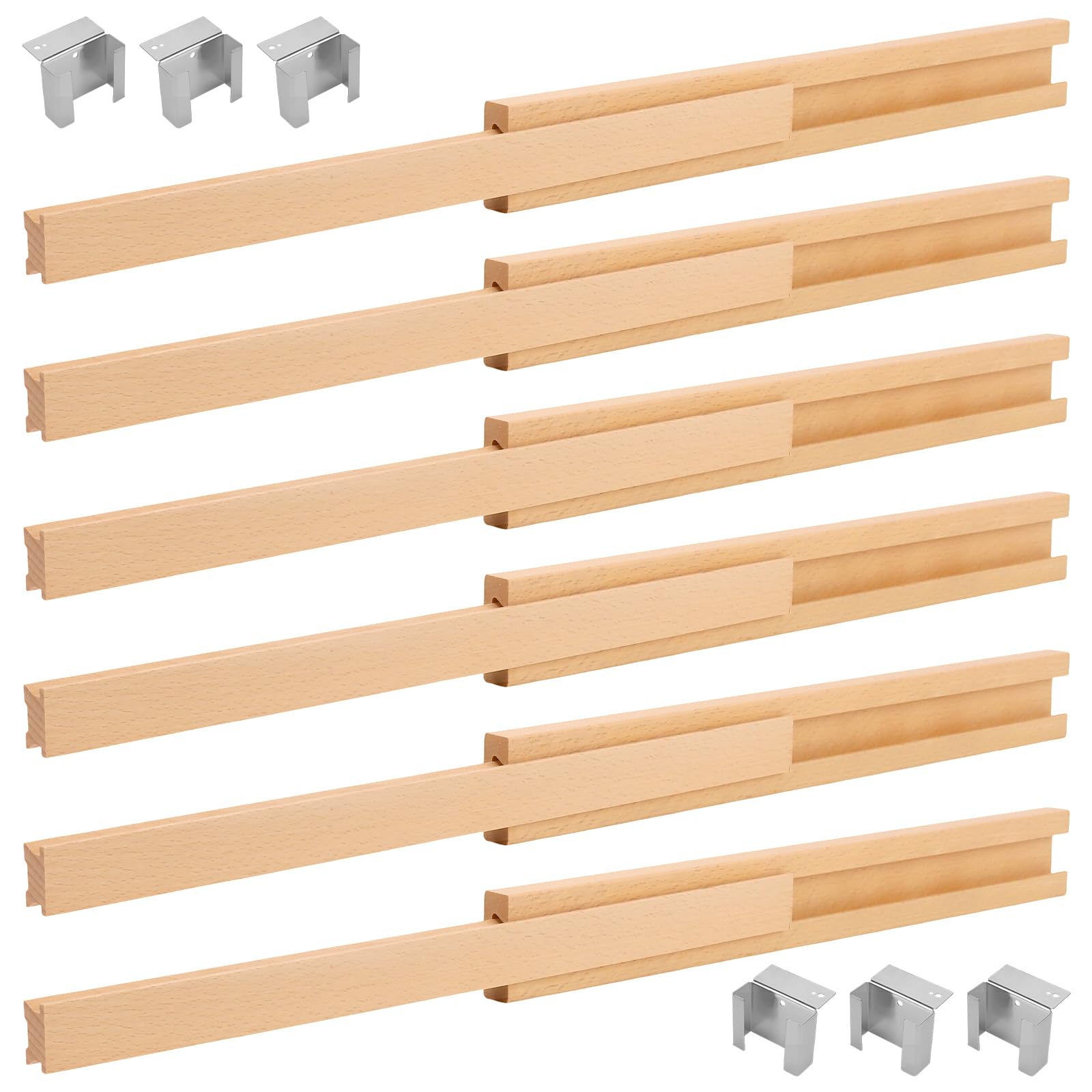 Guías de madera para cajones con deslizadores de metal: movimiento suave y firme