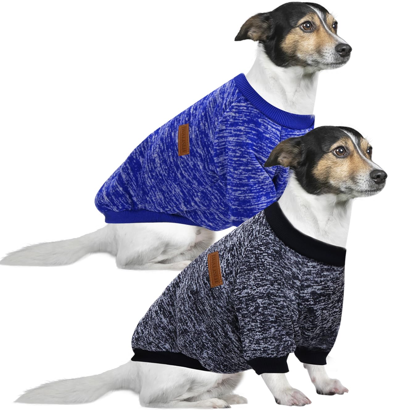 Jersey Perro Pequeño Sudaderas para Perros Jersey Chihuahua Jersey Gato, Es un Tejido Bastante Cómodo, Suave y Cálido para el Animal y Fácil de Poner (Azul+Morado,M) — view 23