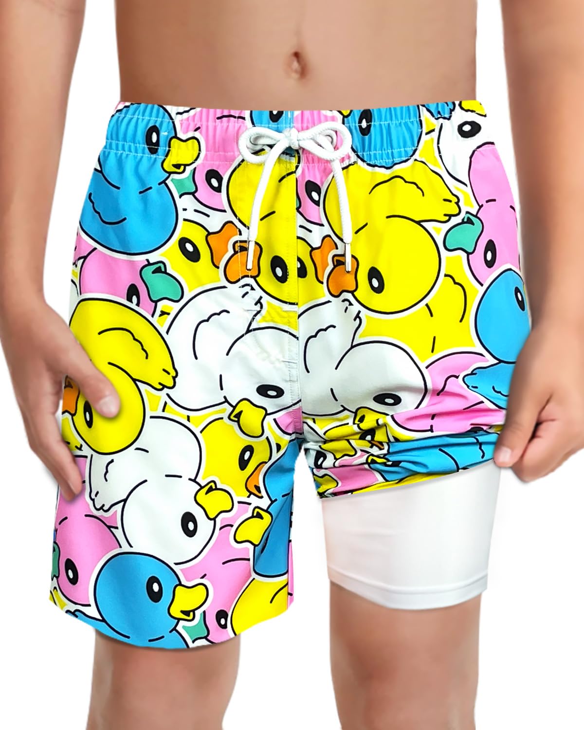 LUCOWEE Boys Swim Bathing Trunks Soft Compression Liner no-Chafing Swimming Shorts Quick Dry Light UPF 50+ Quality Swimsuit