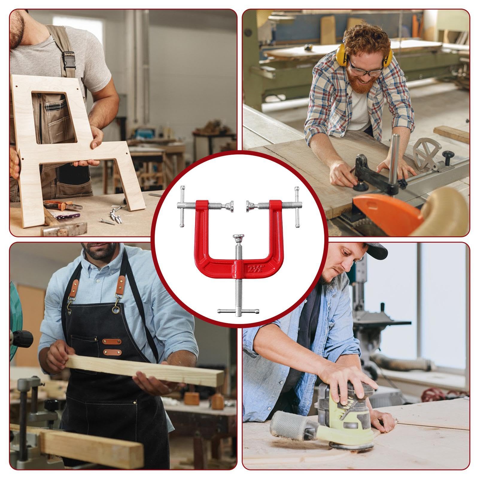 Morsetto A G Professionale Per Legno - 3 Vie Con Bloccaggio Sicuro Per Falegnameria E Fai Da Te - Foto 2