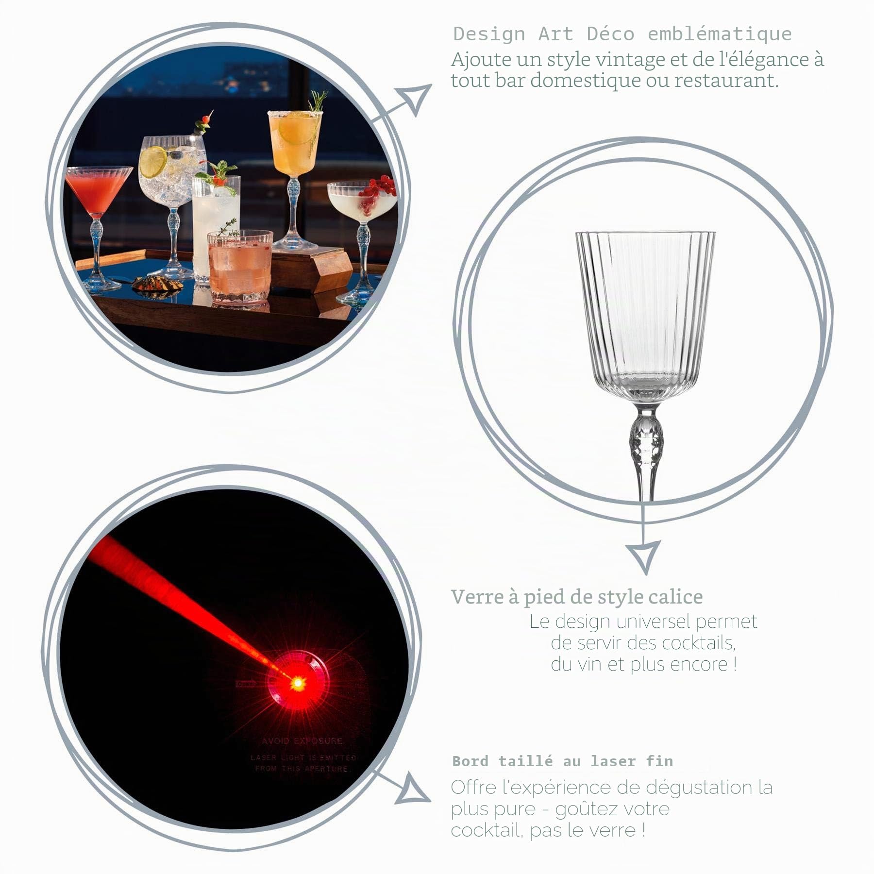 Bormioli Rocco America's COCKTAILGLAS 24CL SET6
