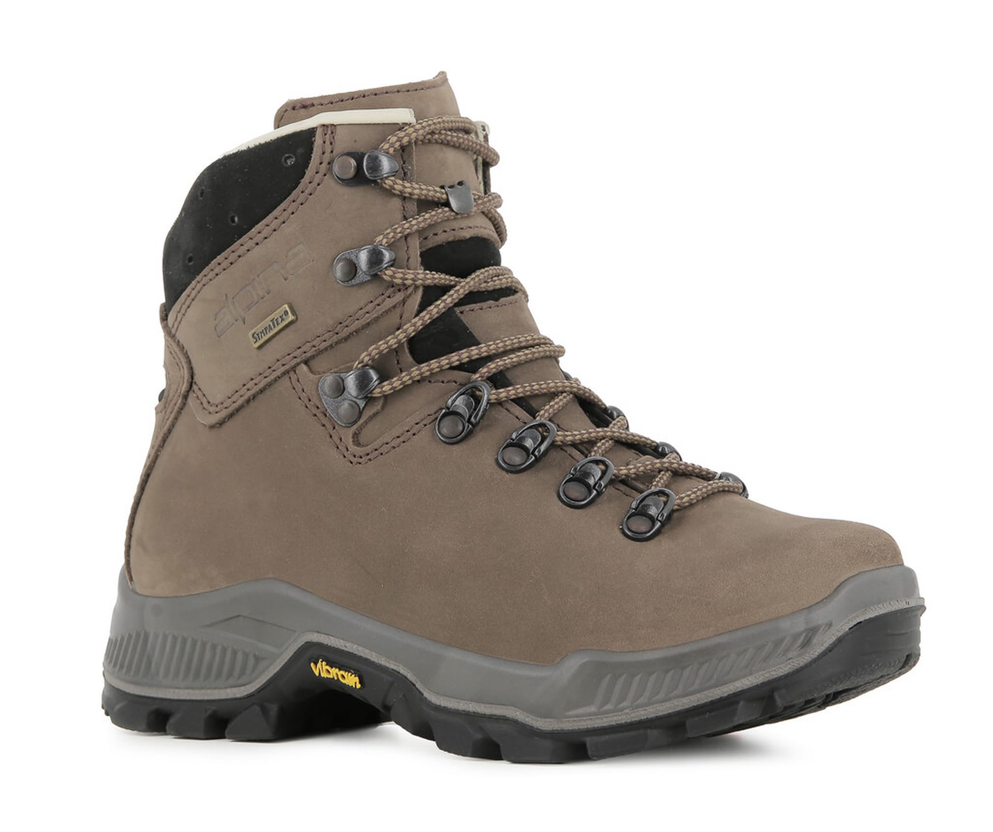 Alpina Tibet Wysokie Buty Trekkingowe Damskie Skórzane | Wodoodporne Buty Trekkingowe z Podeszwą Vibram i Membraną Sympatex