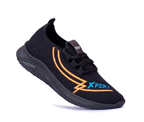 Xpert Brilliant Sneakers for Kids, Light Weight Shoes for Kids, Dance Shoes for Kids, Sports Shoes for Kids,Casual Shoes for Kids 4 to 12 Years Black Size 11 to 5.