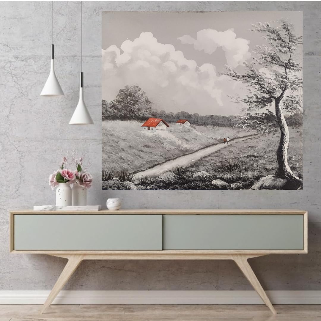 MDK-Nature landscape, Acrylic On Canvas Painting, | Home & Wall D�cor | Handmade Original Artwork | Size 15/15 Inch ByMDK ART GALLERY