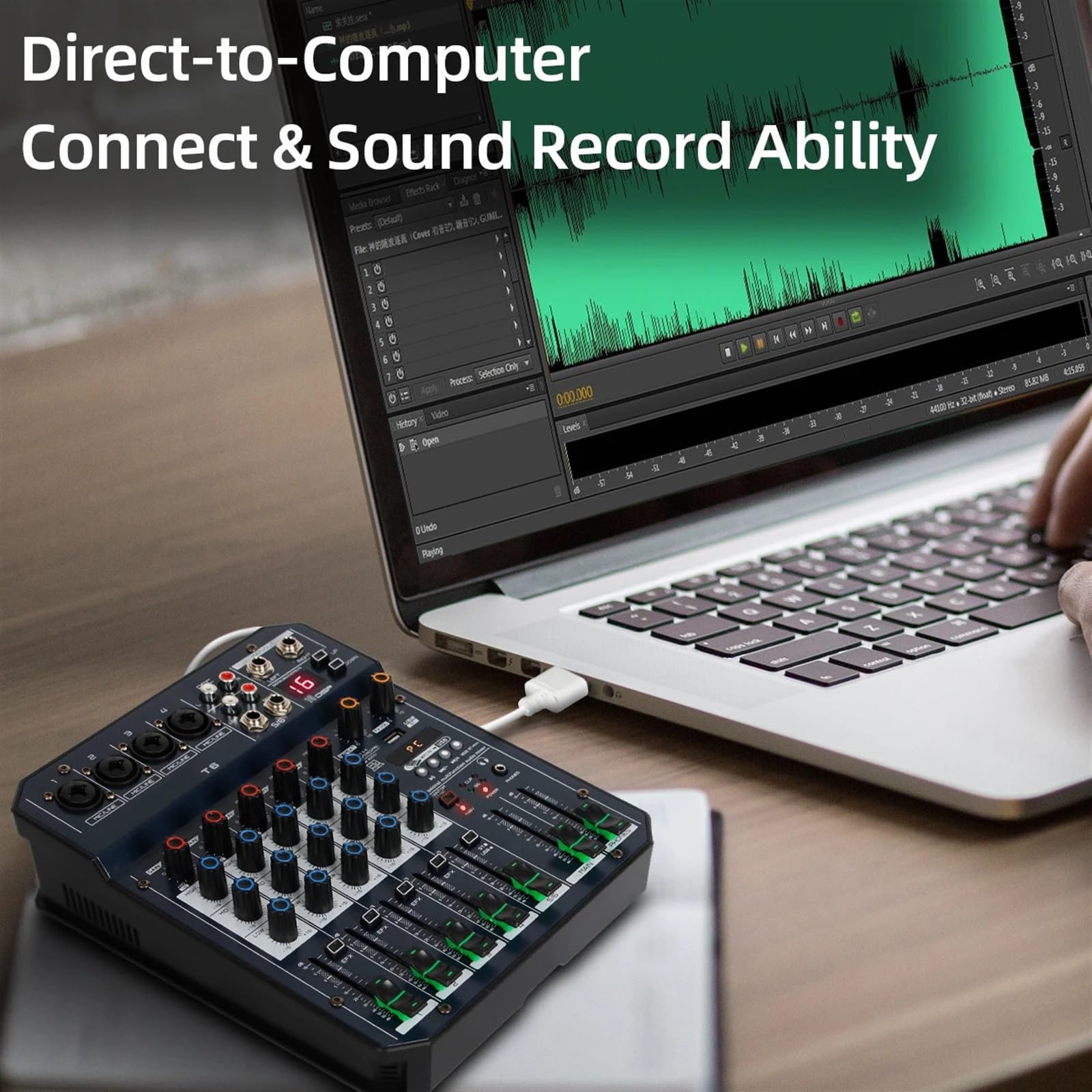 Mixer audio, Tabella audio T6 Mixer audio-dio Processore scheda a 6 canali Interfaccia controller 16DSP for PC Registrazione Streaming Per karaoke