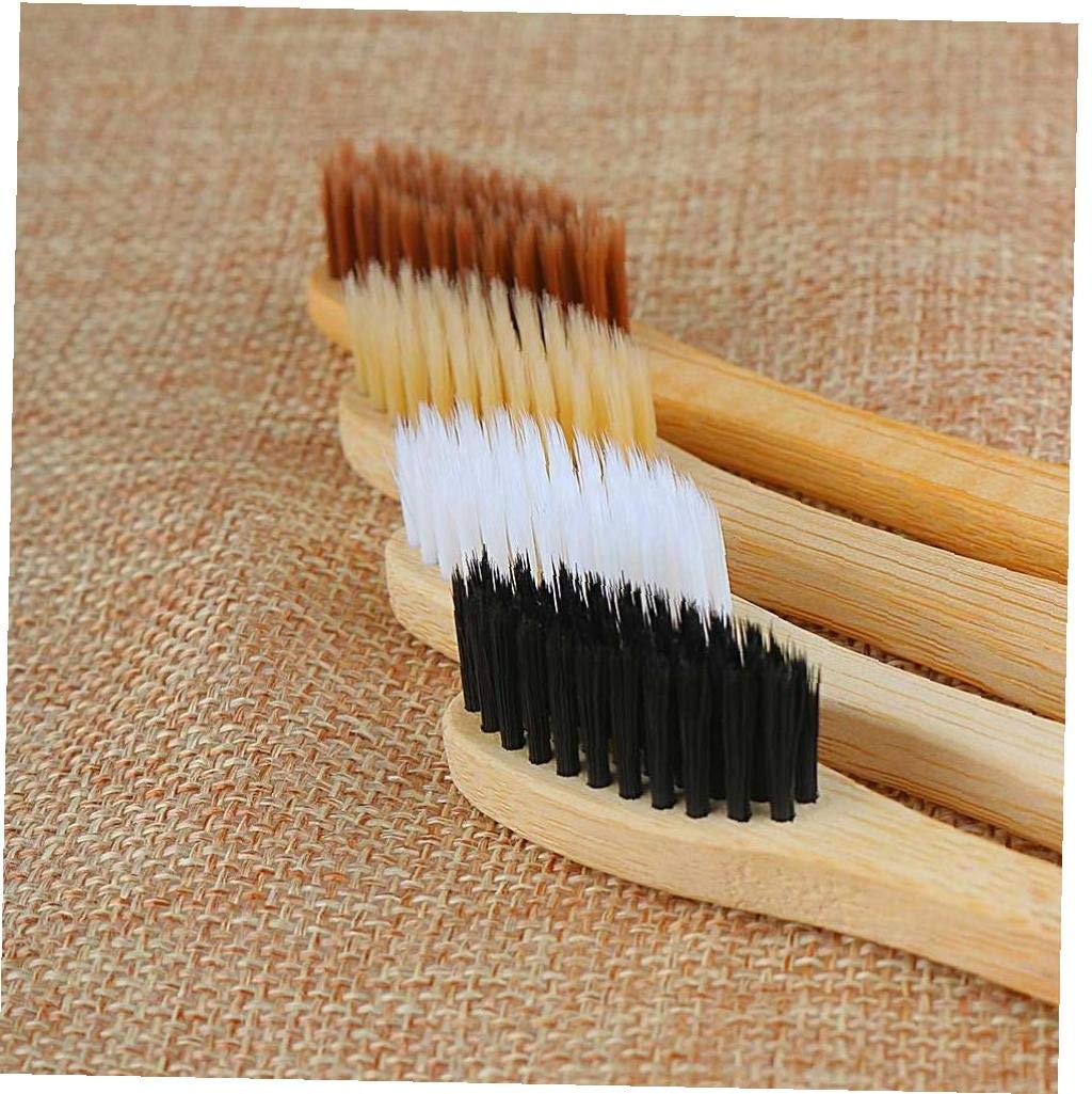 Tossper White 1Pc Environmental Bamboo Charcoal Toothbrush Oral Care Teeth Cleaning Brush Soft Bristle Brushes