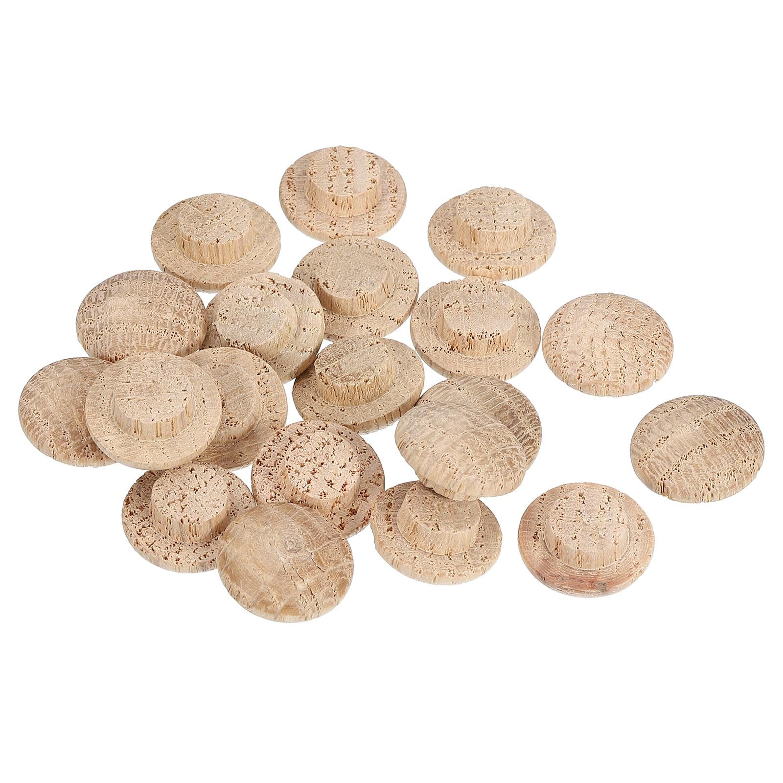 uxcell 100 Pcs 0.39 x 0.71 Inch Wood Hole Plugs, Wooden Screw Hole Cover
