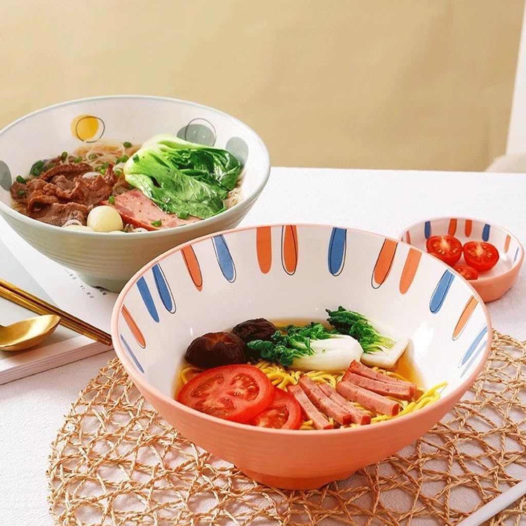 NEBE Ramen Bowl Tazón De Ramen, Tazón De Fideos Doméstico, Tazón De Fideos Grande, Tazón De Sopa, Tazón De Fideos, Tazón De Fideos Instantáneos Cuencos Sopa(2)