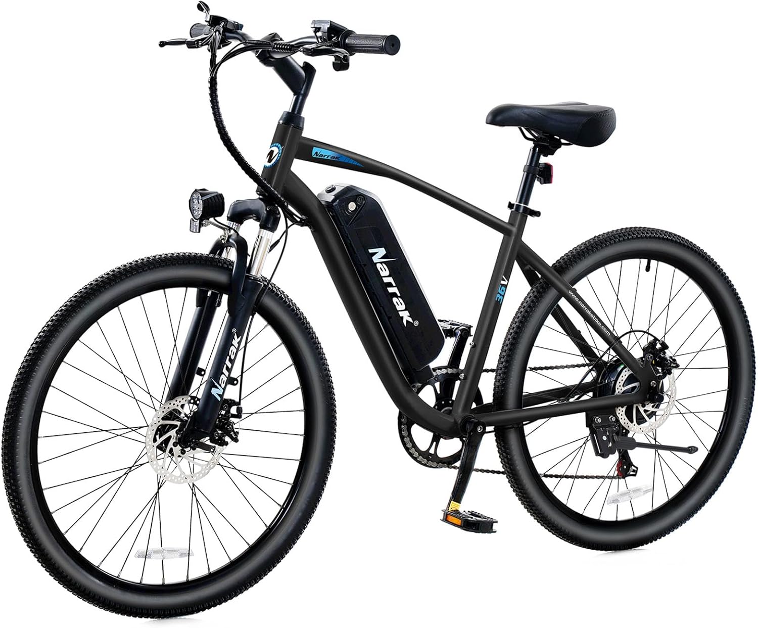 Electric Mountain Bike for Adults 26" Step-Over/Thru Commuter Ebike for Men Women, 540W/1100W Peak Motor, 374Wh/500Wh Removable Battery,7-Speed