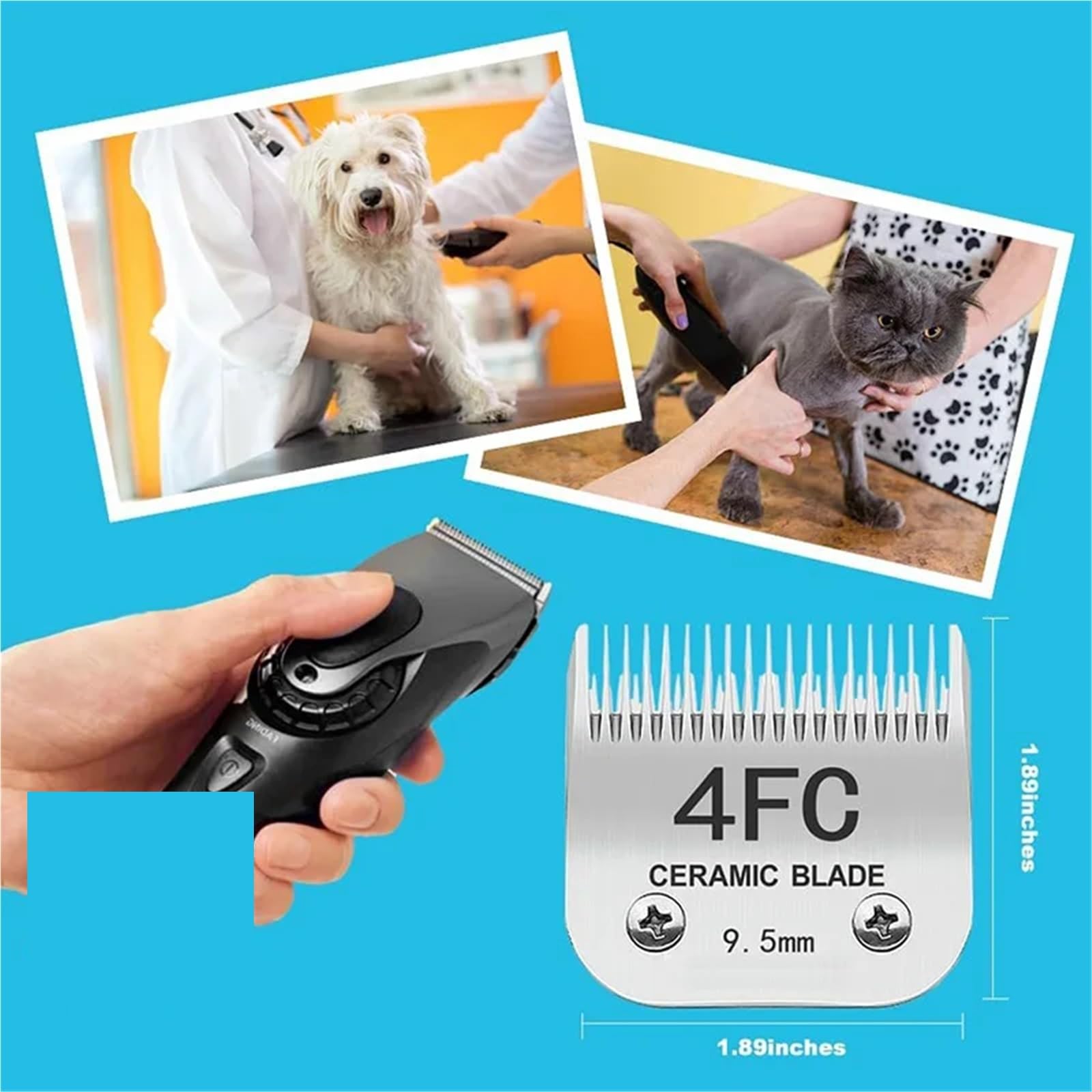 Ersatzklinge Kompatibel Mit Andis Oster A5 Haarschneidemaschinen | Scherkopf for die Tierpflege, konzipiert for die Wartung und den Klingenwechsel der Haarschneidemaschine(5-8 HT)