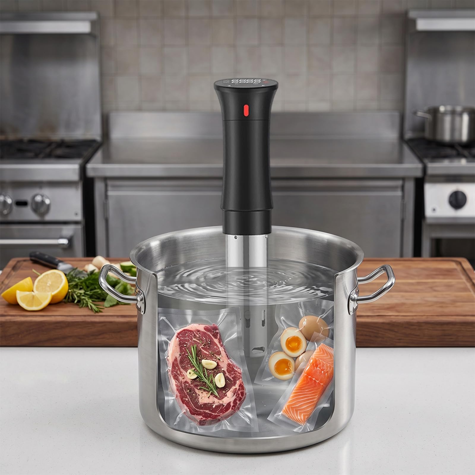 Sous Vide Garer z precyzyjną regulacją temperatury, 1100 W, stal nierdzewna