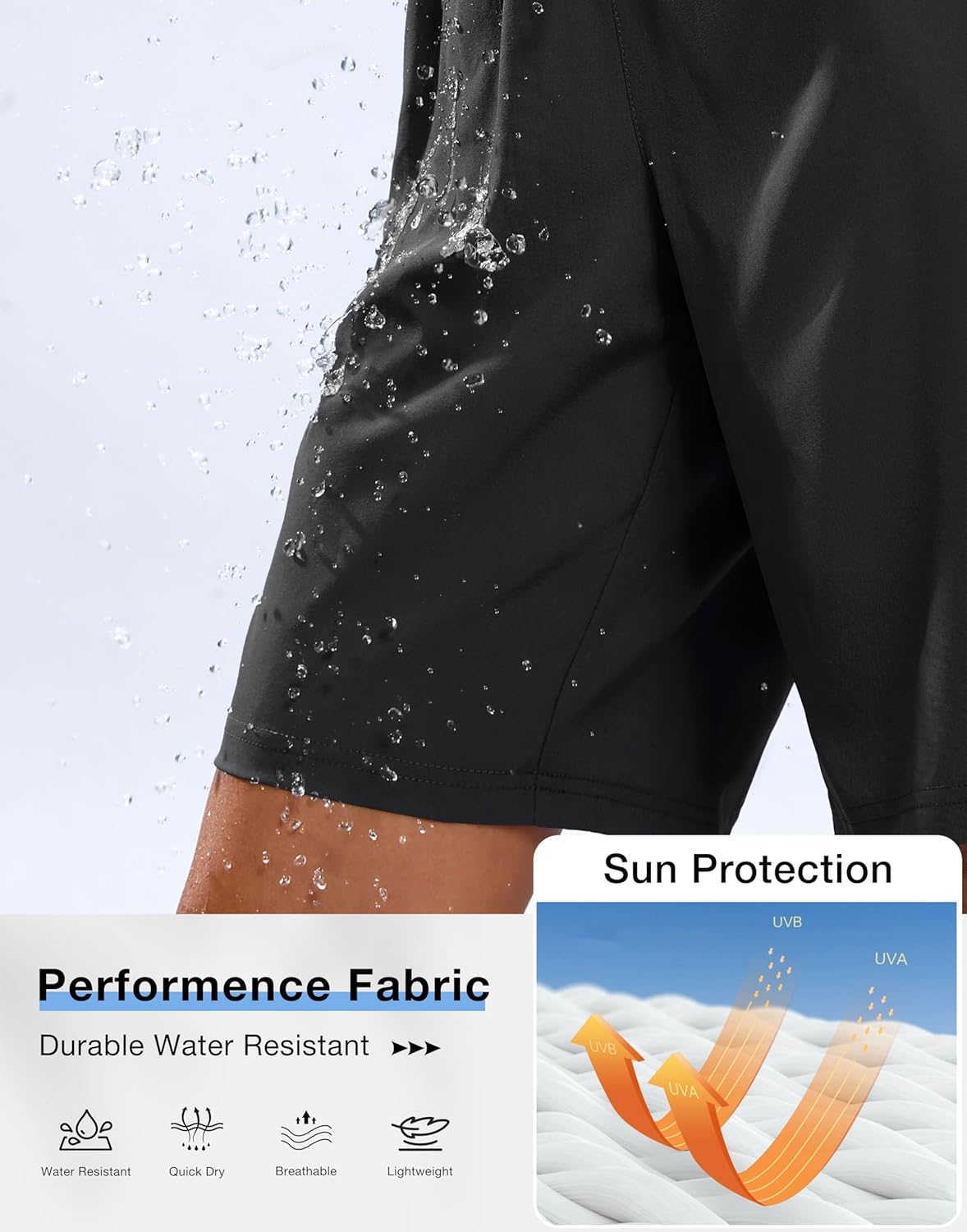 SANTINY Women's 7''/ 9'' Hiking Shorts with 3 Zipper Pockets Lightweight Quick Dry Long Athletic Golf Shorts for Women Casual - Image 6