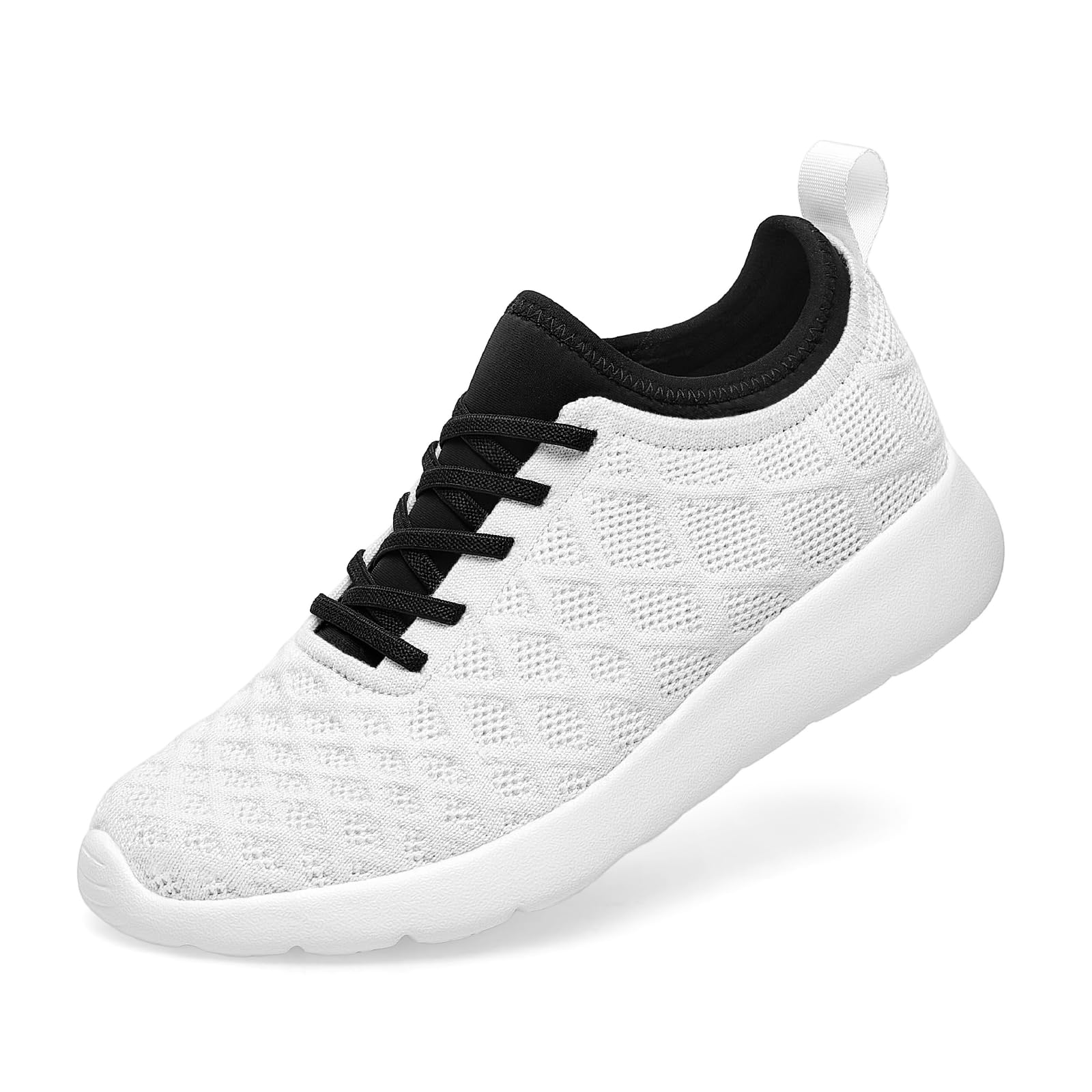 Photo 1 of waywalk Men's Walking Shoes Lightweight Breathable Non Slip Walking Shoes Fashion Sneakers Mesh Workout Casual Shoes 10.5 Elite,white