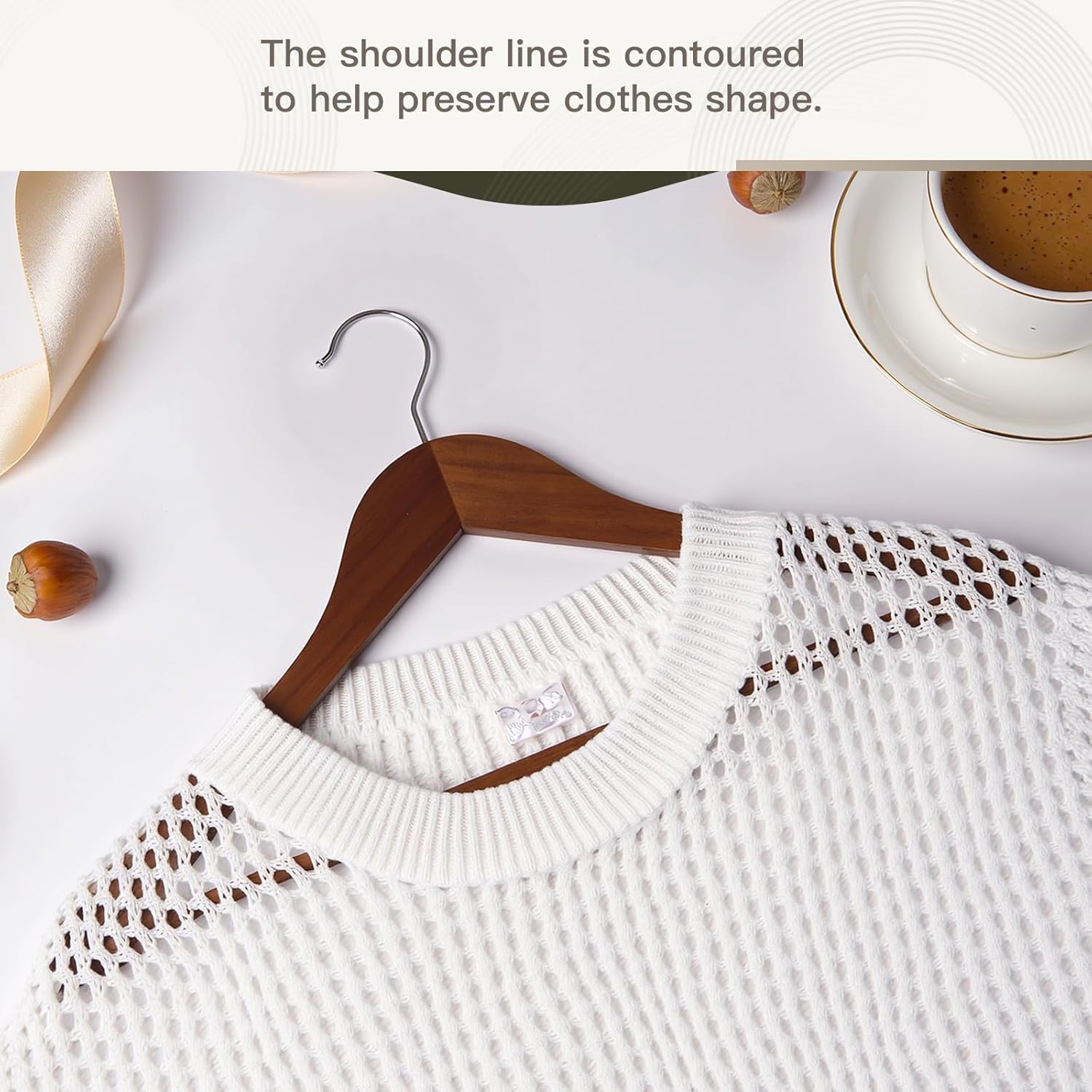 Wooden Hangers 90 Pack,Heavy Duty Solid Wooden Clothes Hangers with Pant Bar,360-Degree Rotatable Hook,Durable & Slim Wood Hangers for Coats,Jackets,Dress,Pants(Walnut)