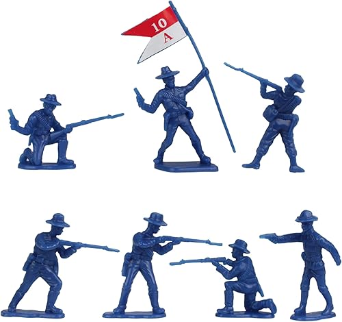 Miniatura 3 de BMC Buffalo Soldiers Charge Up San Juan Hill - Figuras de soldado de 32 piezas