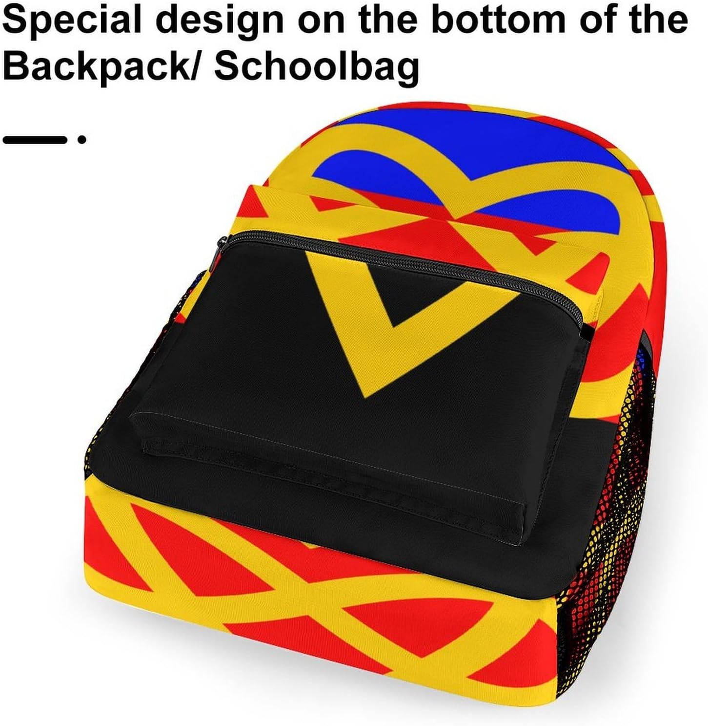 Polyamory Flag with Infinity Heart Unisex Backpack Casual Daypacks Lightweight Shoulders Bag for Camping Hiking Travel