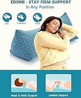 Vista 2 de Almohada Cervical Cilíndrica de Trigo Sarraceno para Dormir, 15.7" x 5.9" Relleno de Cáscaras de Trigo Sarraceno, Almohada Triangular para Apoyo