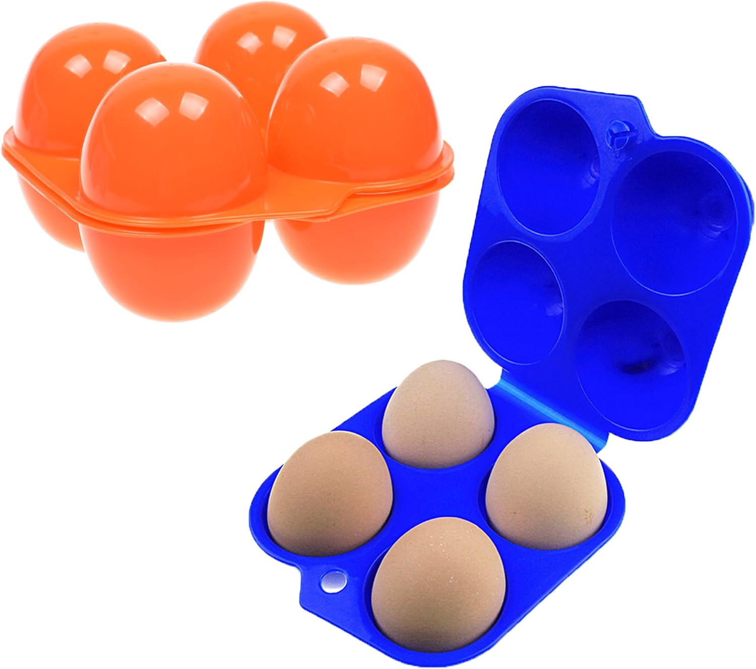 Pack of 2 pieces Plastic Portable Camping 4 Eggs Carrier Container Case Outdoor Egg Box by MERRY BIRD