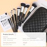 DUcare Makeup Brushes with Portable Travel Case 10Pcs Gift for women Professional Set Premium Synthetic Kabuki Foundation Blending Brush Face Powder Blush Concealer