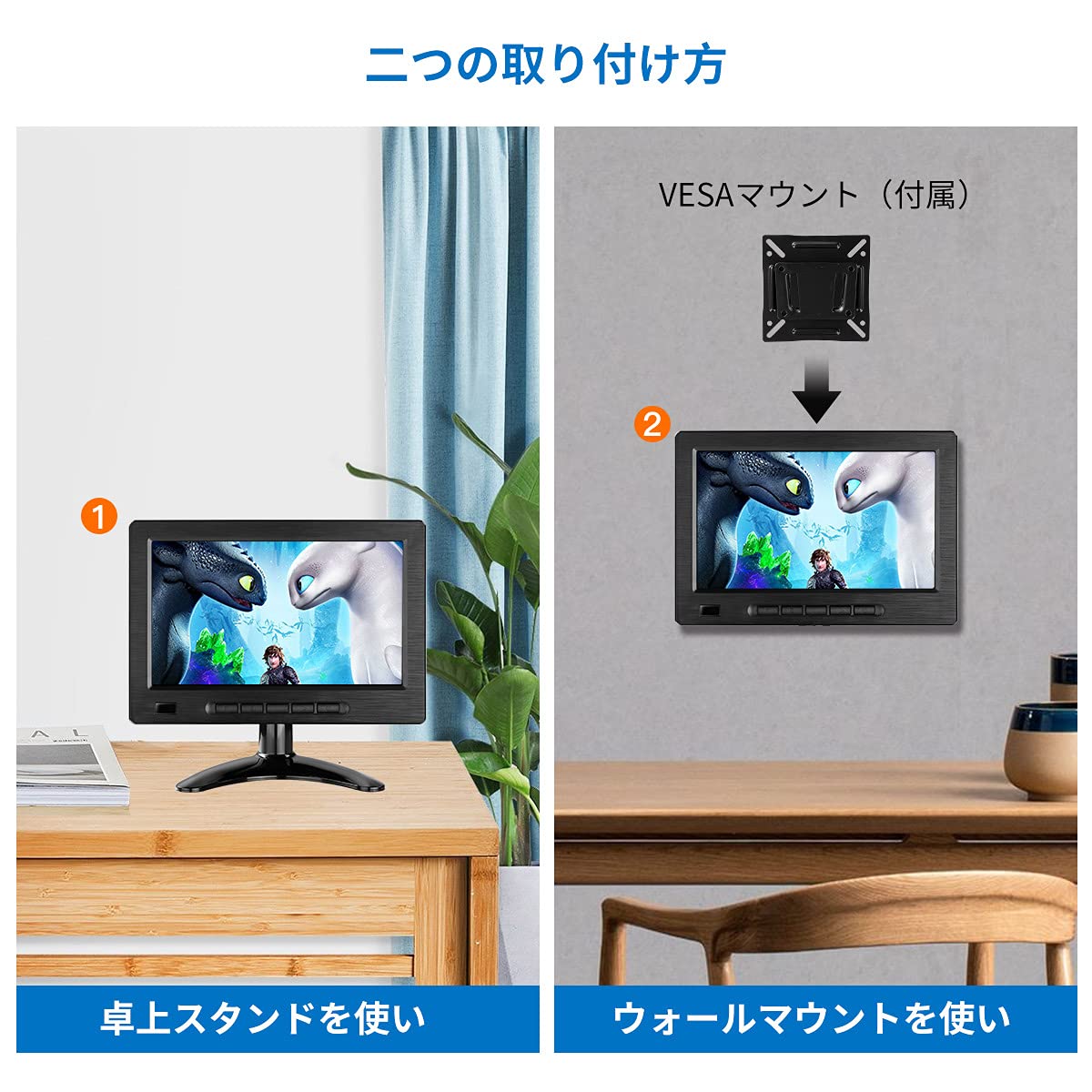 Amazon.co.jp: 8インチモニター 小型モニター Eyoyo HD1280x720 小型