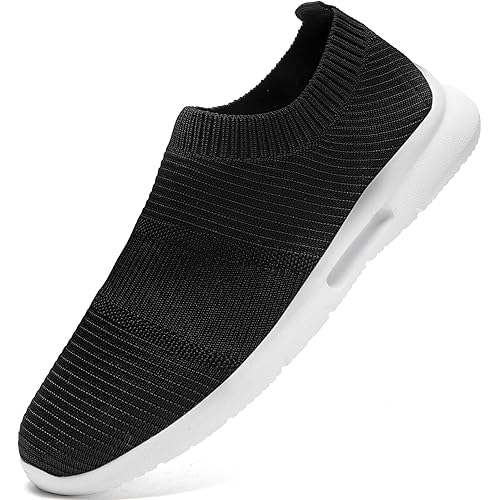 Men's Running Shoes Lightweight Breathable Athletic Sneakers Non Slip Comfortable Walking Tennis Shoes for Gym Workout