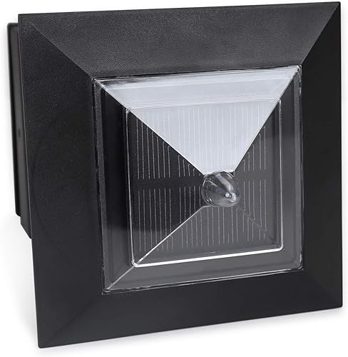 Miniatura 6 de KS101X2 - Paquete de 2 luces solares para exteriores con base de ajuste de 4 pulgadas para montaje en poste de jardín al aire libre, 4.88 x 4.88 x